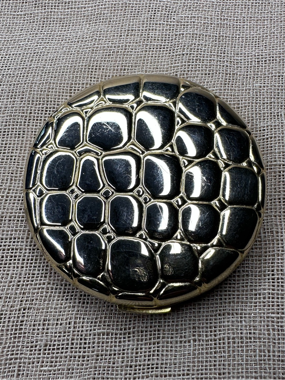VTG Estée Lauder "Golden Alligator" Lucidity Powder Compact